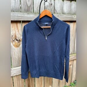 Men’s J.Crew Navy Quarter-Zip Merino Sweater